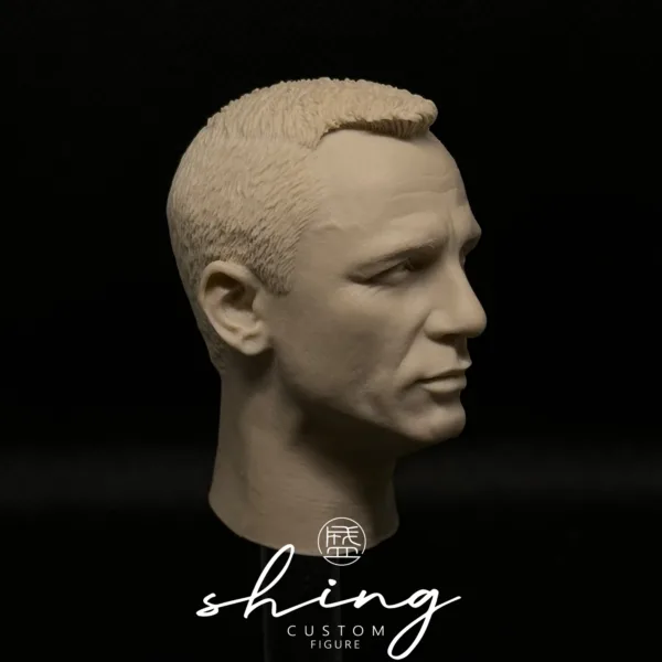 Daniel Craig James Bond - 1/6 Scale Unpainted Action Figure Head Sculpt