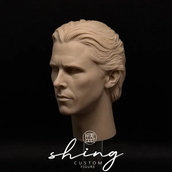 Christian Bale Batman - 1/6 Scale Unpainted Action Figure Head Sculpt