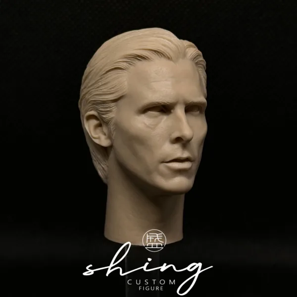 Christian Bale Batman - 1/6 Scale Unpainted Action Figure Head Sculpt