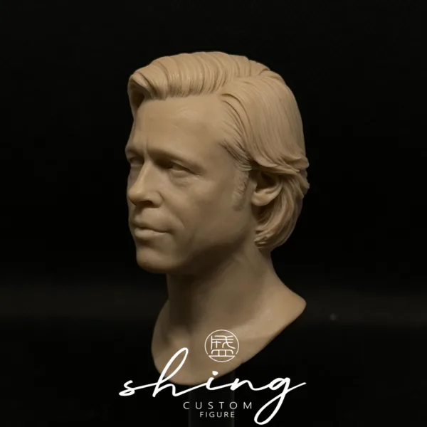 Brad Pitt - 1/6 Scale Unpainted Action Figure Head Sculpt