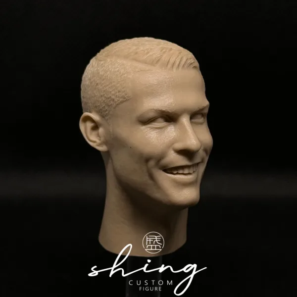 CR7 Ronaldo - 1/6 Scale Unpainted Action Figure Head Sculpt