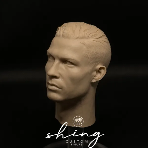 CR7 Ronaldo - 1/6 Scale Unpainted Action Figure Head Sculpt