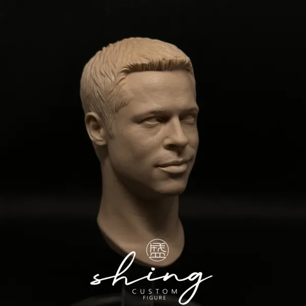 Brad Pitt - 1/6 Scale Unpainted Action Figure Head Sculpt