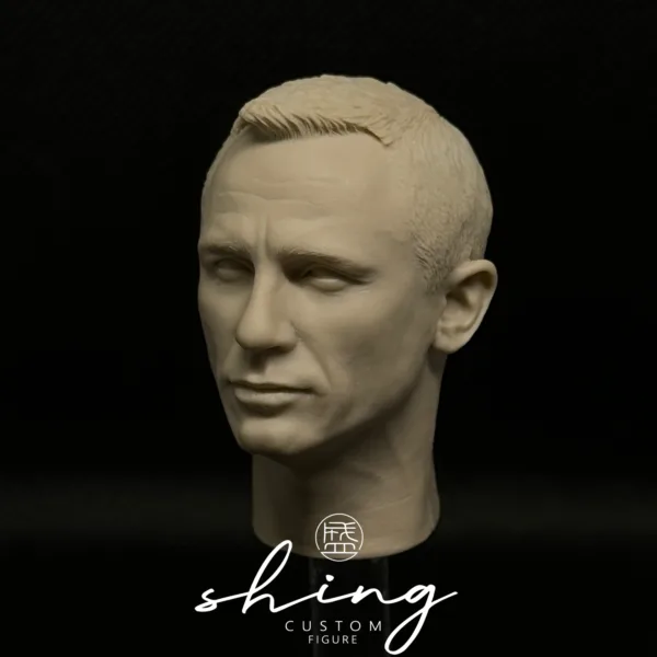 Daniel Craig James Bond - 1/6 Scale Unpainted Action Figure Head Sculpt
