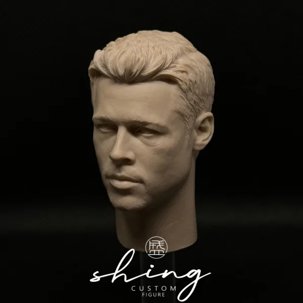 Brad Pitt - 1/6 Scale Unpainted Action Figure Head Sculpt