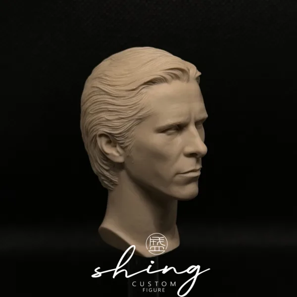 Christian Bale Batman - 1/6 Scale Unpainted Action Figure Head Sculpt