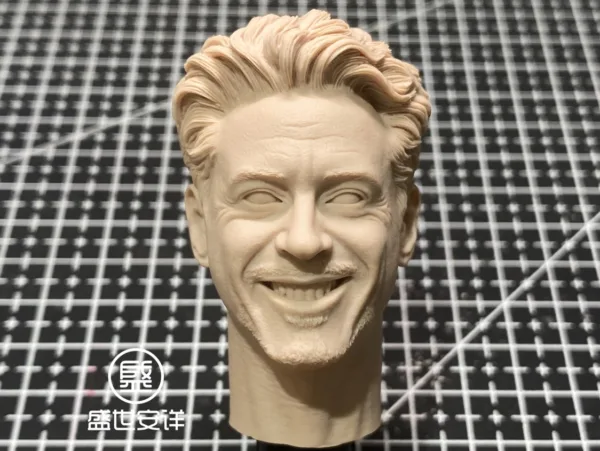 Tony Stark Ironman - 1/6 Scale Unpainted Action Figure Head Sculpt