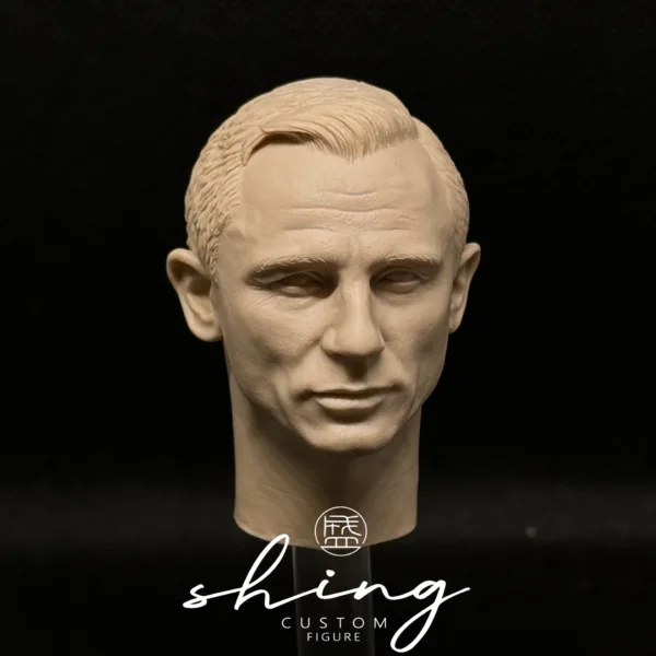 Daniel Craig James Bond - 1/6 Scale Unpainted Action Figure Head Sculpt