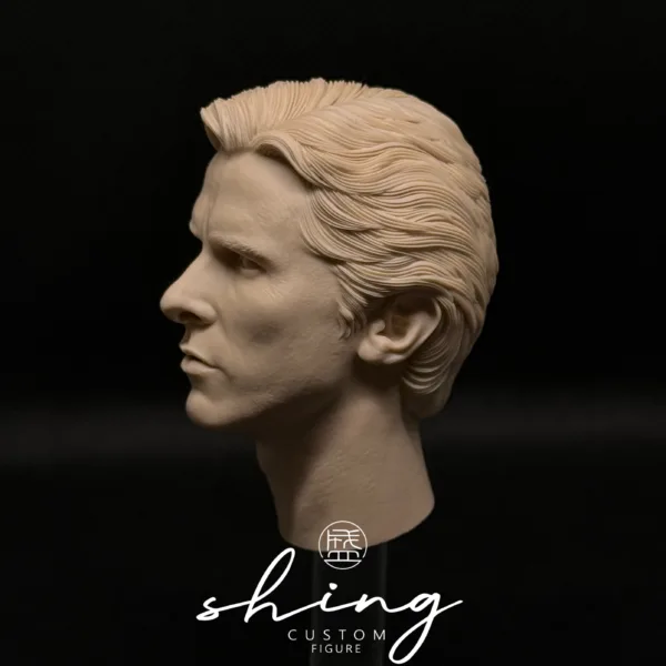 Christian Bale Batman - 1/6 Scale Unpainted Action Figure Head Sculpt