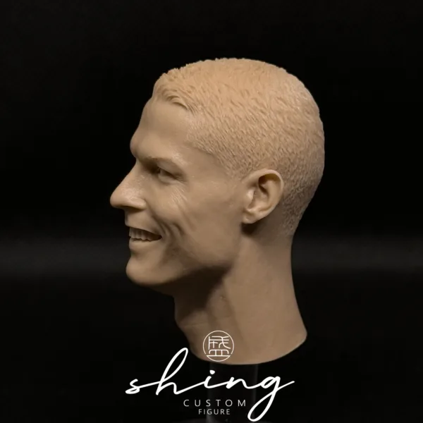 CR7 Ronaldo - 1/6 Scale Unpainted Action Figure Head Sculpt