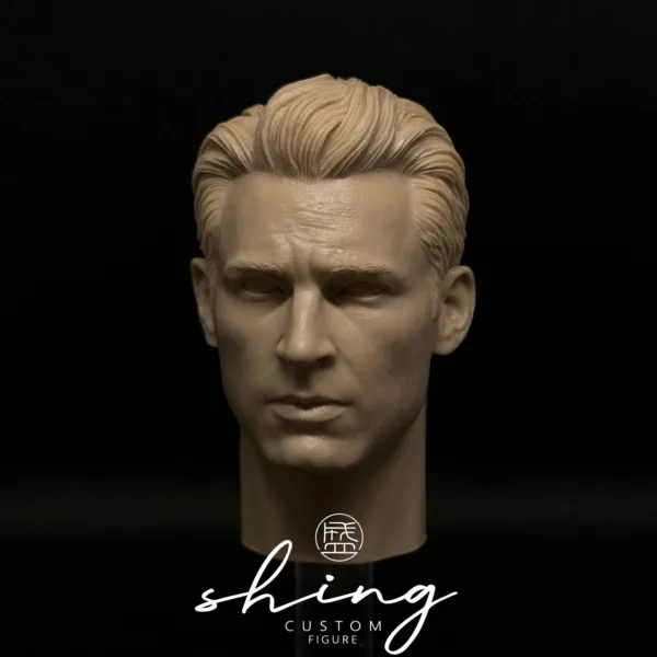 Captain America - 1/6 Scale Unpainted Action Figure Head Sculpt