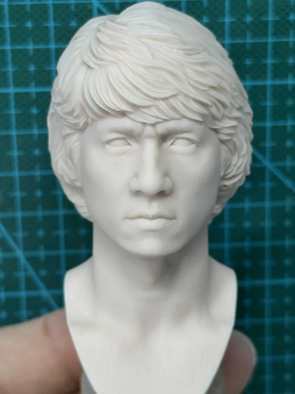 成龙 Jackie Chan - 1/6 Scale Unpainted Action Figure Head Sculpt