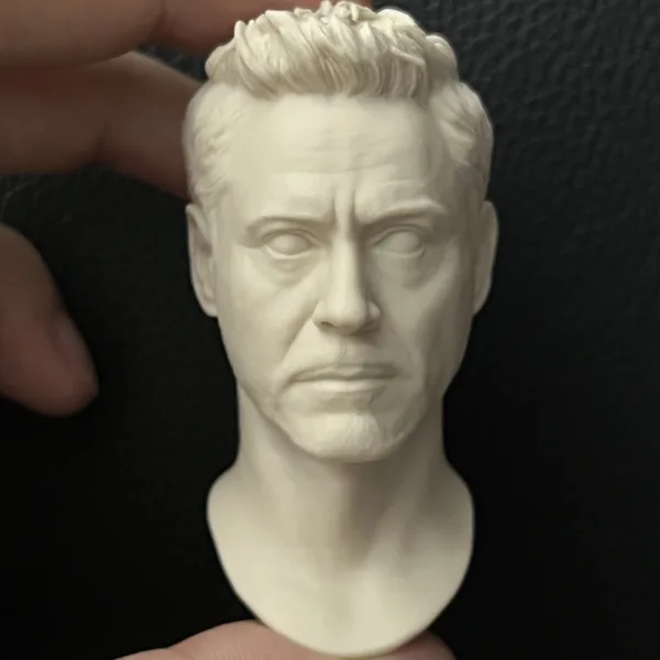 Tony Stark Ironman - 1/6 Scale Unpainted Action Figure Head Sculpt
