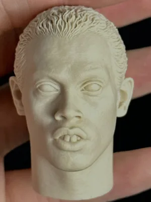 Ronaldinho - 1/6 Scale Unpainted Action Figure Head Sculpt