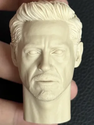 Tony Stark Ironman - 1/6 Scale Unpainted Action Figure Head Sculpt