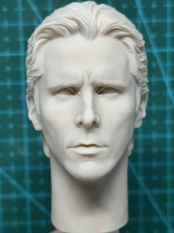 Christian Bale Batman - 1/6 Scale Unpainted Action Figure Head Sculpt
