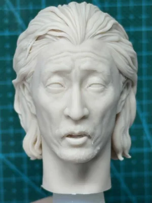 主图_001 王千源 - 1/6 Scale Unpainted Action Figure Head Sculpt