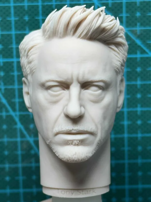 Tony Stark Ironman - 1/6 Scale Unpainted Action Figure Head Sculpt