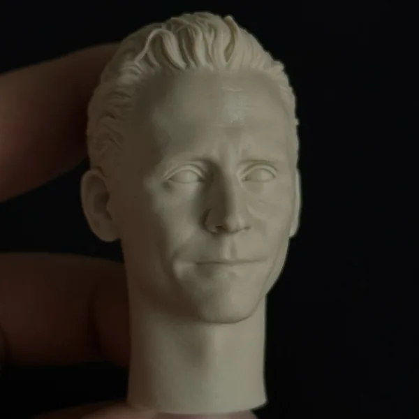 Tom Hiddleston Loki - 1/6 Scale Unpainted Action Figure Head Sculpt