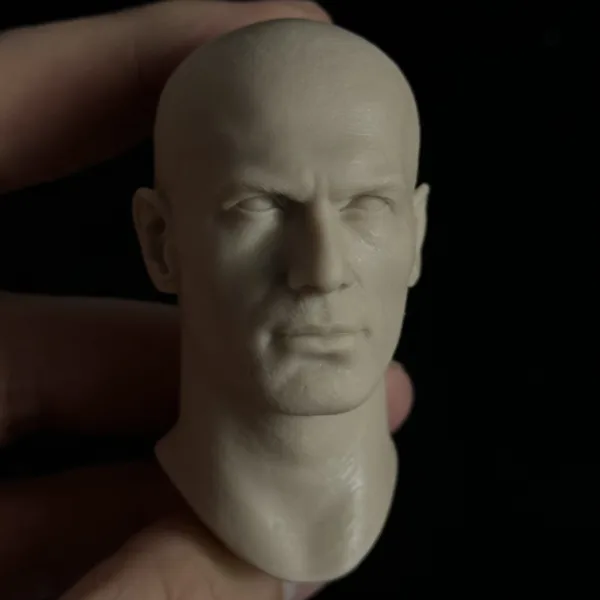 Zinedine Zidane - 1/6 Scale Unpainted Action Figure Head Sculpt