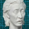 王千源 - 1/6 Scale Unpainted Action Figure Head Sculpt