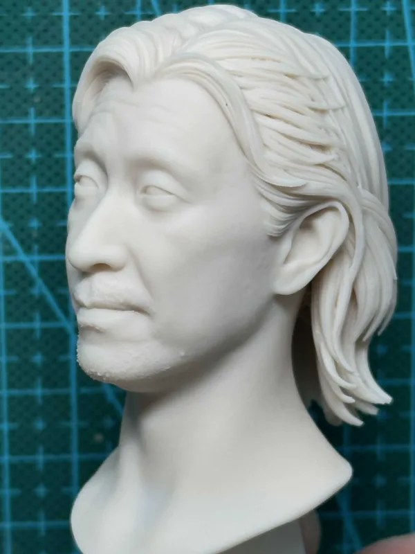 王千源 - 1/6 Scale Unpainted Action Figure Head Sculpt