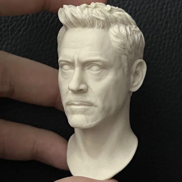 Tony Stark Ironman - 1/6 Scale Unpainted Action Figure Head Sculpt