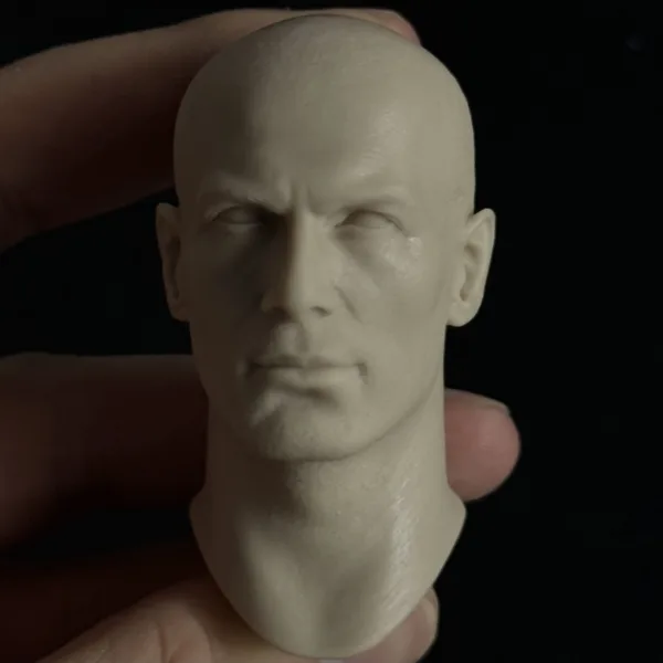 Zinedine Zidane - 1/6 Scale Unpainted Action Figure Head Sculpt