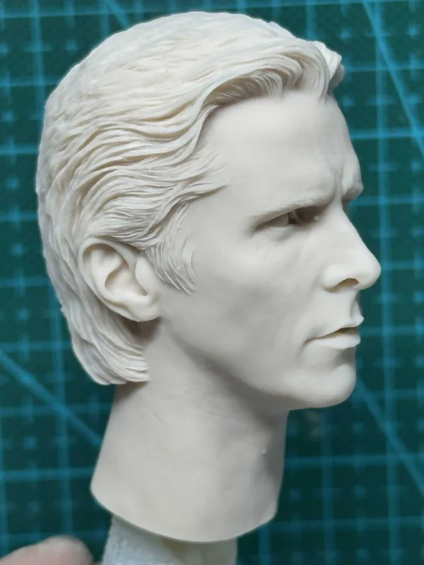 Christian Bale Batman - 1/6 Scale Unpainted Action Figure Head Sculpt