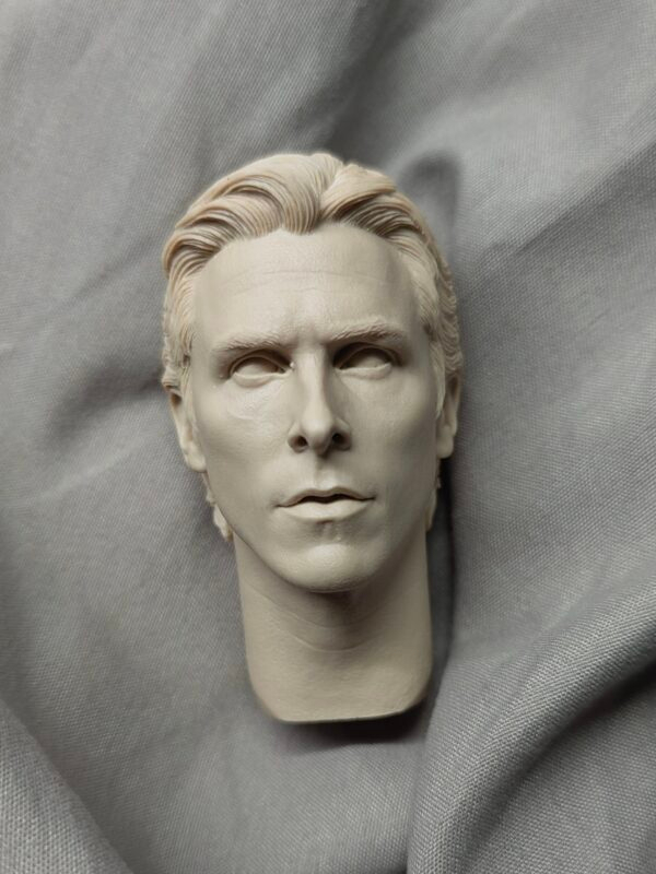 Christian Bale Batman - 1/6 Scale Unpainted Action Figure Head Sculpt