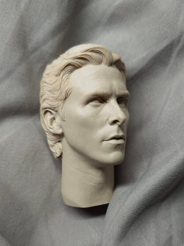 Christian Bale Batman - 1/6 Scale Unpainted Action Figure Head Sculpt