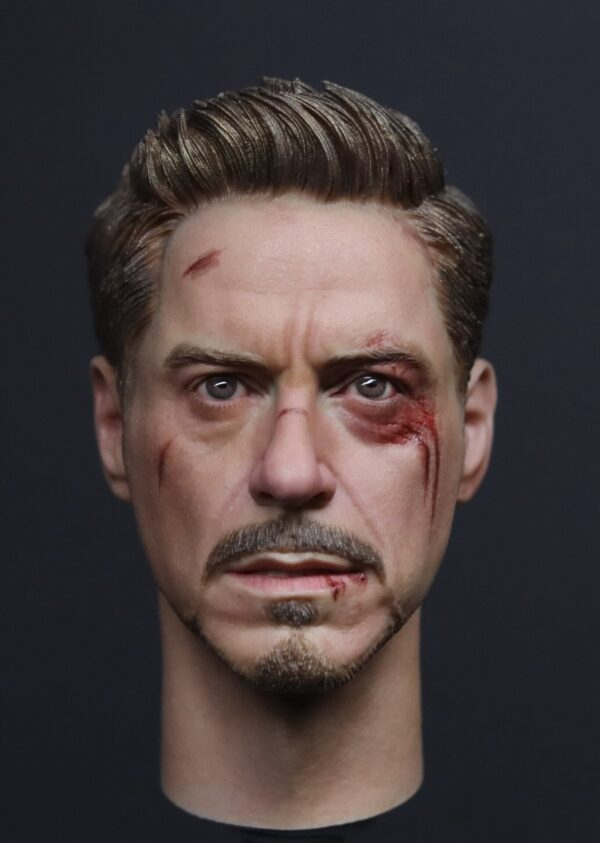 Pre-Sale Robert Downey Jr. IronMan 1/6 Scale Custom Painted Action Figure Head Sculpt