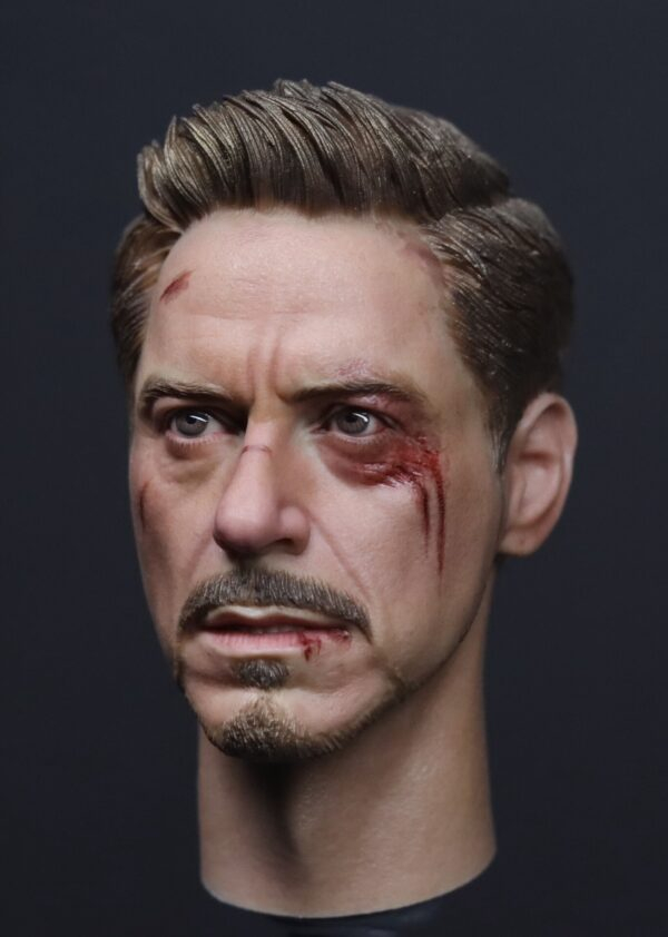 Pre-Sale Robert Downey Jr. IronMan 1/6 Scale Custom Painted Action Figure Head Sculpt