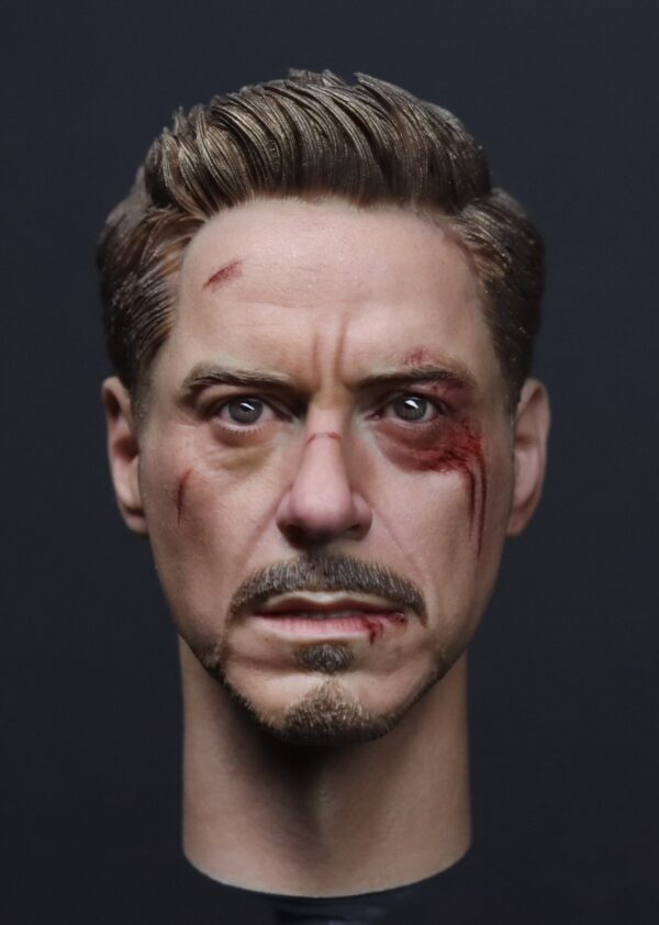 Pre-Sale Robert Downey Jr. IronMan 1/6 Scale Custom Painted Action Figure Head Sculpt