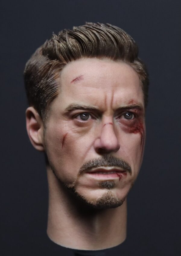 Pre-Sale Robert Downey Jr. IronMan 1/6 Scale Custom Painted Action Figure Head Sculpt