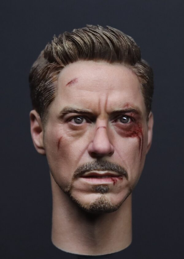 Pre-Sale Robert Downey Jr. IronMan 1/6 Scale Custom Painted Action Figure Head Sculpt