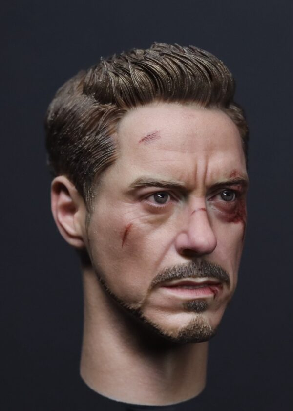 Pre-Sale Robert Downey Jr. IronMan 1/6 Scale Custom Painted Action Figure Head Sculpt