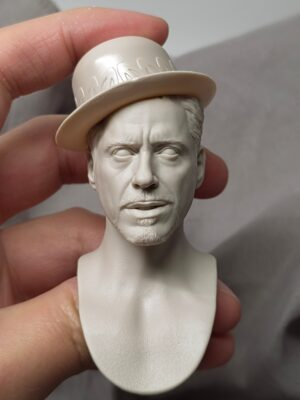 Tony Stark Ironman - 1/6 Scale Unpainted Action Figure Head Sculpt