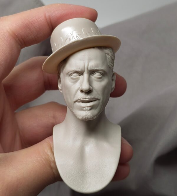 Tony Stark Ironman - 1/6 Scale Unpainted Action Figure Head Sculpt