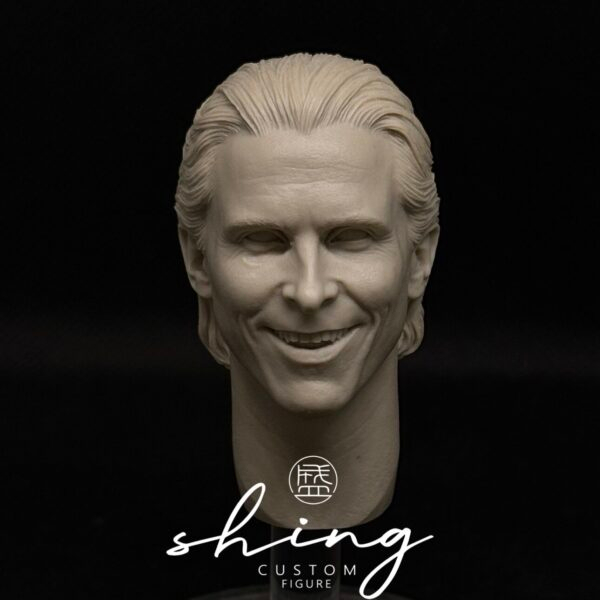 主图_02 Christian Bale Batman - 1/6 Scale Unpainted Action Figure Head Sculpt