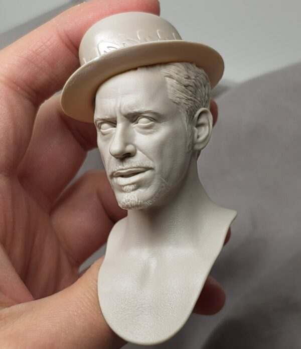 Tony Stark Ironman - 1/6 Scale Unpainted Action Figure Head Sculpt