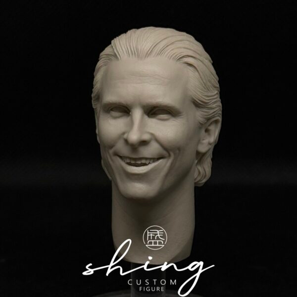 主图_03 Christian Bale Batman - 1/6 Scale Unpainted Action Figure Head Sculpt