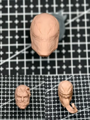 Venom - 1/12 Scale Unpainted Action Figure Head Parts
