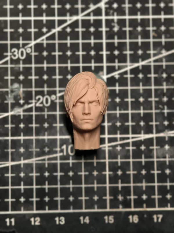 Leon Kennedy - 1/12 Scale Unpainted Action Figure Head Parts