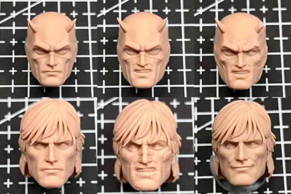 Daredevil - 1/12 Scale Unpainted Action Figure Head Parts