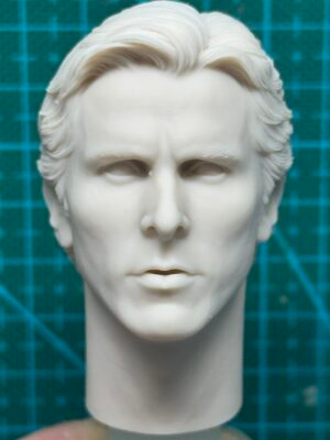 主图_01 Christian Bale Batman - 1/6 Scale Unpainted Action Figure Head Sculpt