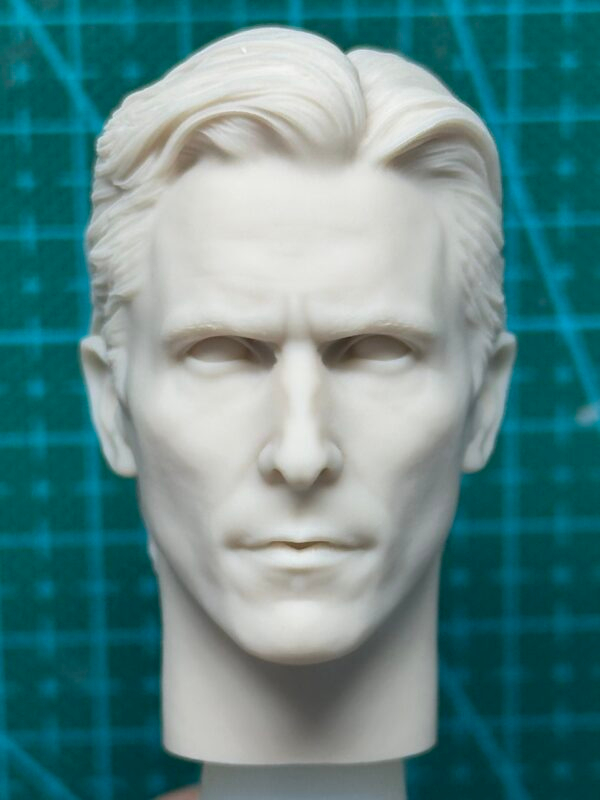 Christian Bale Batman - 1/6 Scale Unpainted Action Figure Head Sculpt