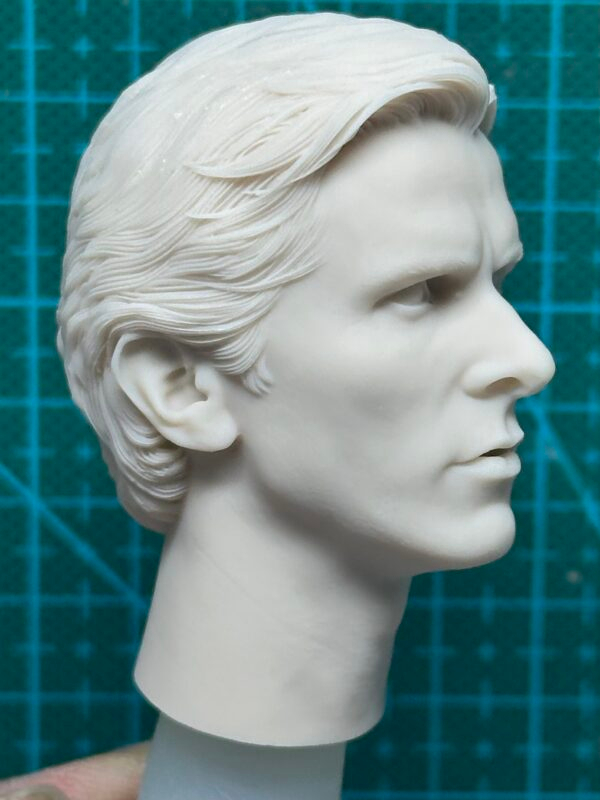 Christian Bale Batman - 1/6 Scale Unpainted Action Figure Head Sculpt