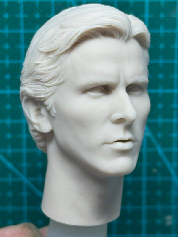 Christian Bale Batman - 1/6 Scale Unpainted Action Figure Head Sculpt