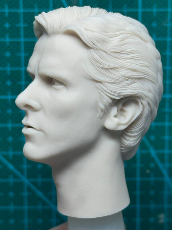 Christian Bale Batman - 1/6 Scale Unpainted Action Figure Head Sculpt